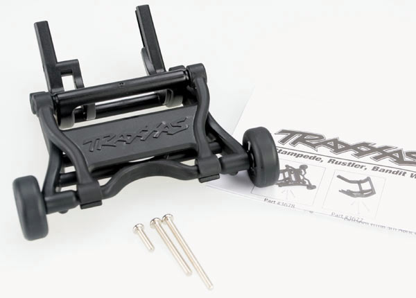 3678 Wheelie bar, assembled (black) (fits Slash, Stampede, Rustler, Bandit series)