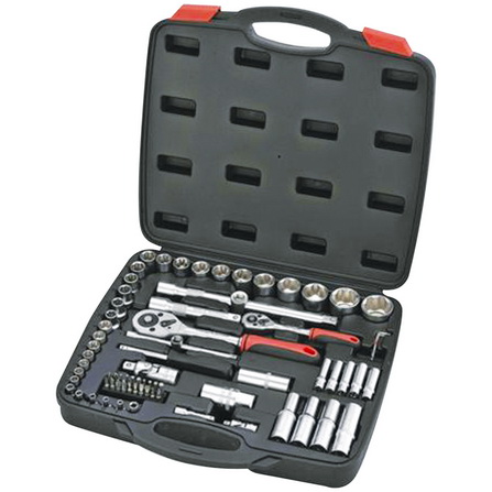 HACHI ชุดลูกบล็อคพร้อมด้ามขันและอุปกรณ์ครบชุด Socket Set 75 ชิ้น (ประแจบ็อก เครื่องมือช่าง)