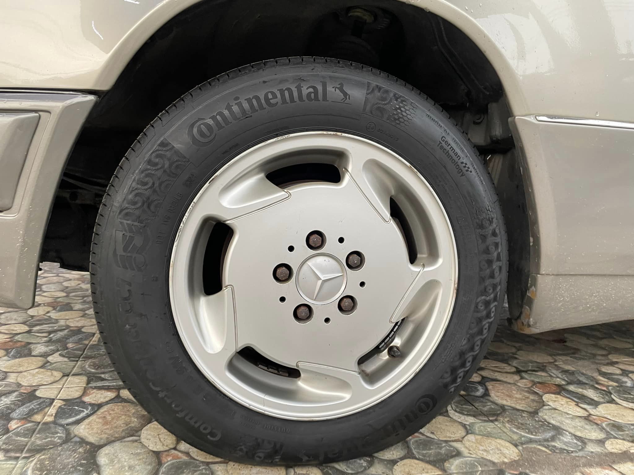 🛞❤️ #BENZ_E220 🚘เปลี่ยนยาง 💫 🛞🐘#ContinentalComfortContact195/65R15