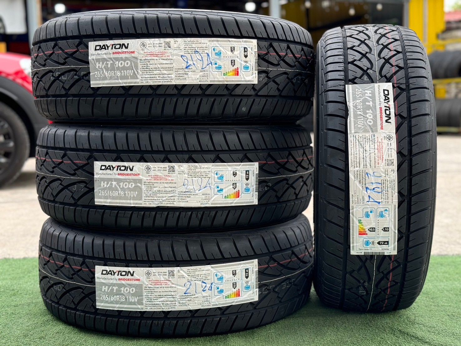 ยางใหม่เดย์ดัน #DAYTON BY BRIDGESTONE 265/60R18 ยางใหม่ปี2024 ราคาโปรโมชั่นพิเศษ (ซื้อยาง4 เส้น )