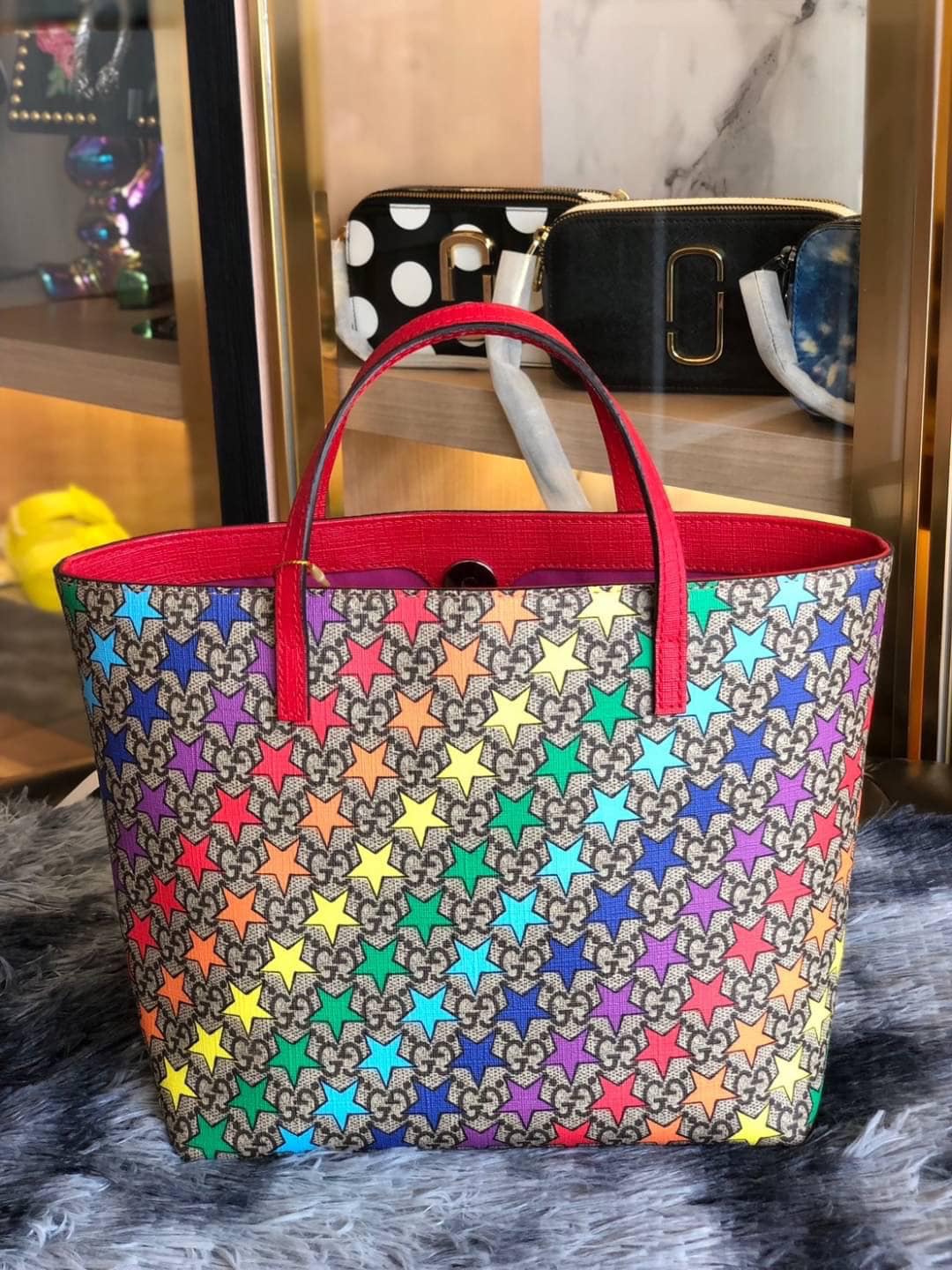กระเป๋าGucci Rainbow Stars mini Tote Handbag Bag