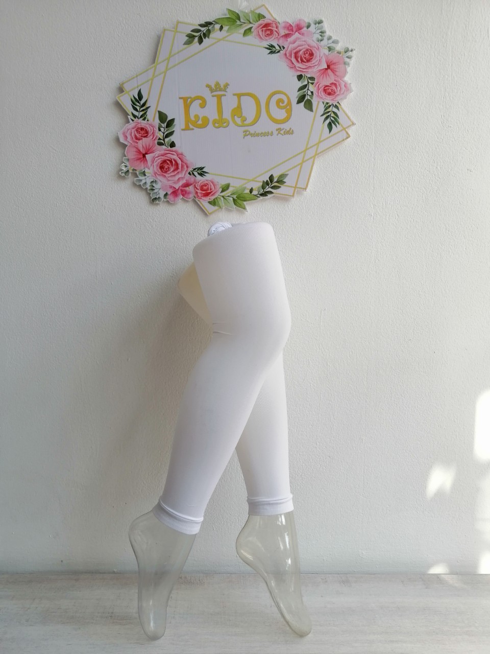 เลกกิ้งเด็ก*มีหน้าร้าน ตรงปก พร้อมส่ง*K002 สีขาว ลายข้อทึบ