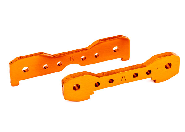 9527T Tie bars, front, 6061-T6 aluminum (orange-anodized)