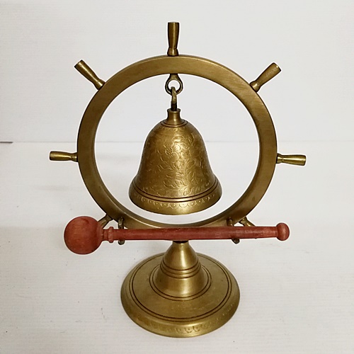 ระฆังไม้ตี ระฆังทองเหลืองสวดมนต์cแบบตอกลาย รัศมี 8 นิ้ว