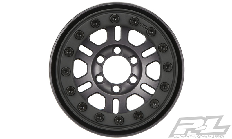PRO-2764-00 Pro-Forge FaultLine 1.9" Aluminum/Black Bead-Loc 6 Lug Wheels for Rock Crawlers Front or Rear