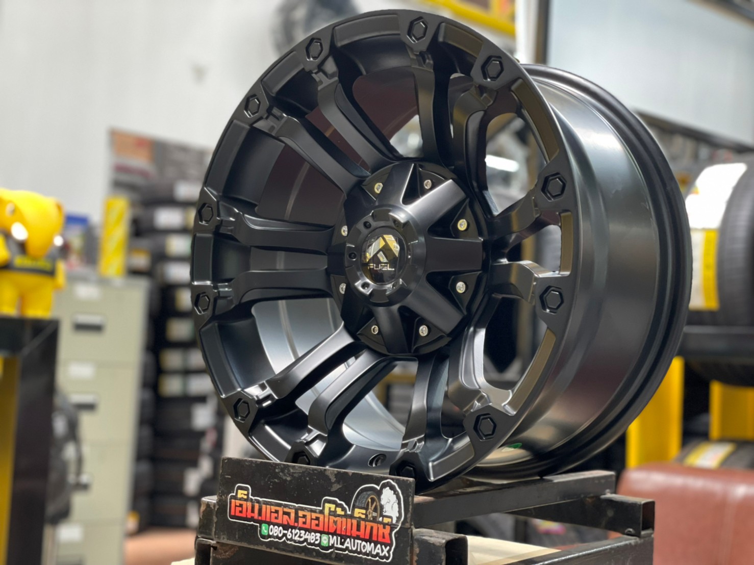 ล้อแม็กซ์ใหม่ขอบ16 6รู11นิสสัน นาวาร่า (Nissan Navara) ลายออฟโรด สีดำ