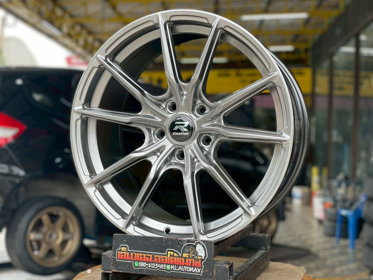 ล้อแม็กซ์ใหม่ขอบ18 #EMOTION-R Model #P01 18x8 ET35 5x114.3 สีบรอนซ์ซิลเวอร์