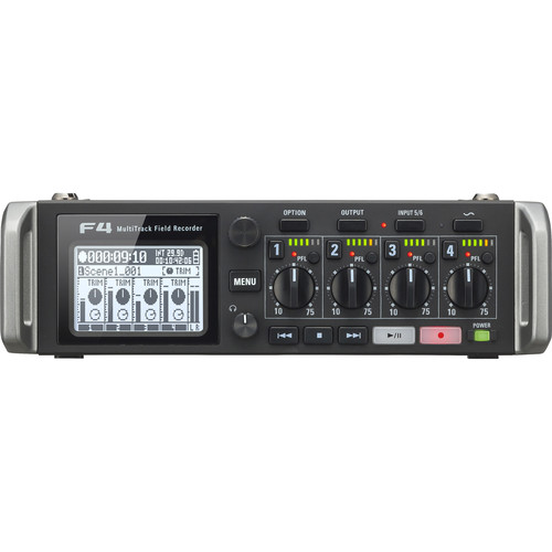 Zoom F4 Multitrack Field Recorder with Timecode - 6 Inputs / 8 Tracks