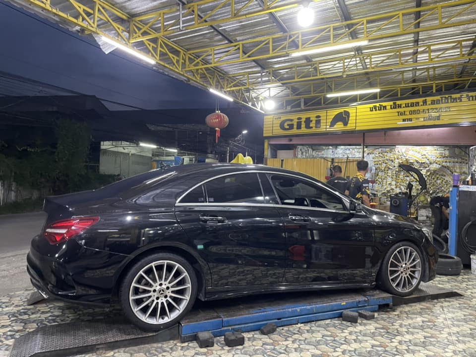 🛞❤️ #BENZ_CLA250 🚘 เปลี่ยนยาง 💫 🛞🐘#GIODRIDE_RP88_225/40R18