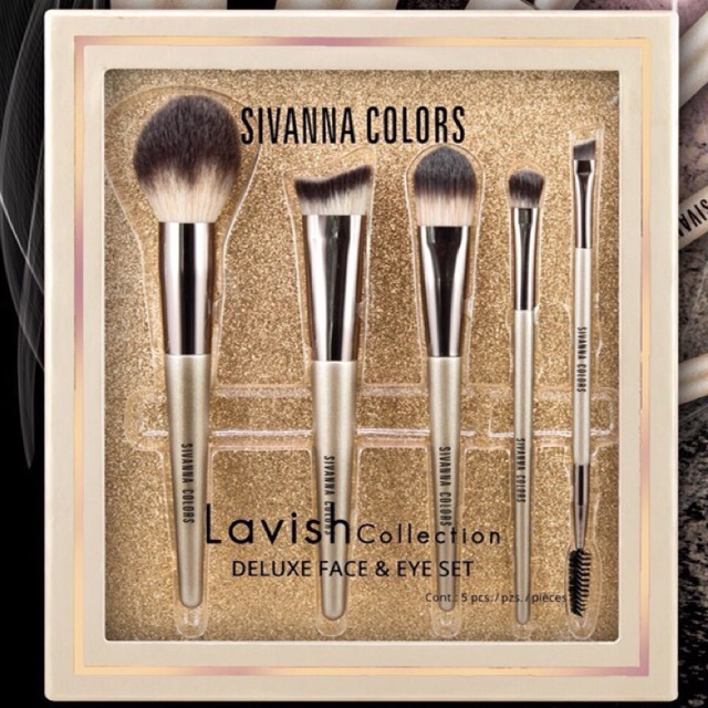 BR1706 เซตแปรงแต่งหน้า Sivanna Lavish Collection Deluxe Face&Eye Set