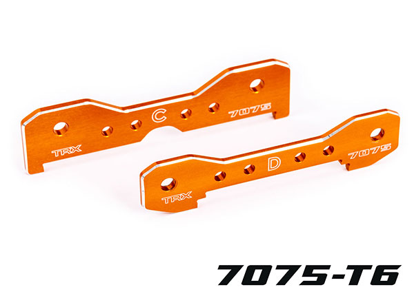 9630T Tie bars, rear, 7075-T6 aluminum (orange-anodized) (fits Sledge®)
