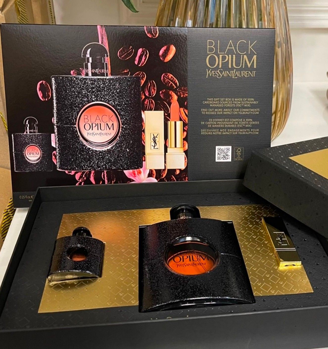 เซตน้ำหอมเคาร์เตอร์แบรนด์แท้ น้ำหอมแท้YSL Black Opium EDP SET