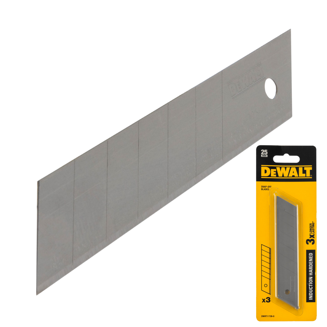 ใบมีดคัตเตอร์ Hardened ขนาด 25 มม. No.DWHT11726-0 DEWALT ( 3 ชิ้น )