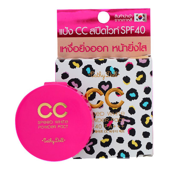 Cathy Doll CC Speed White Powder Pact SPF 40PA+++ แป้งควบคุมความมัน ปกปิด เรียบเนียน ไม่หมองคล้ำ
