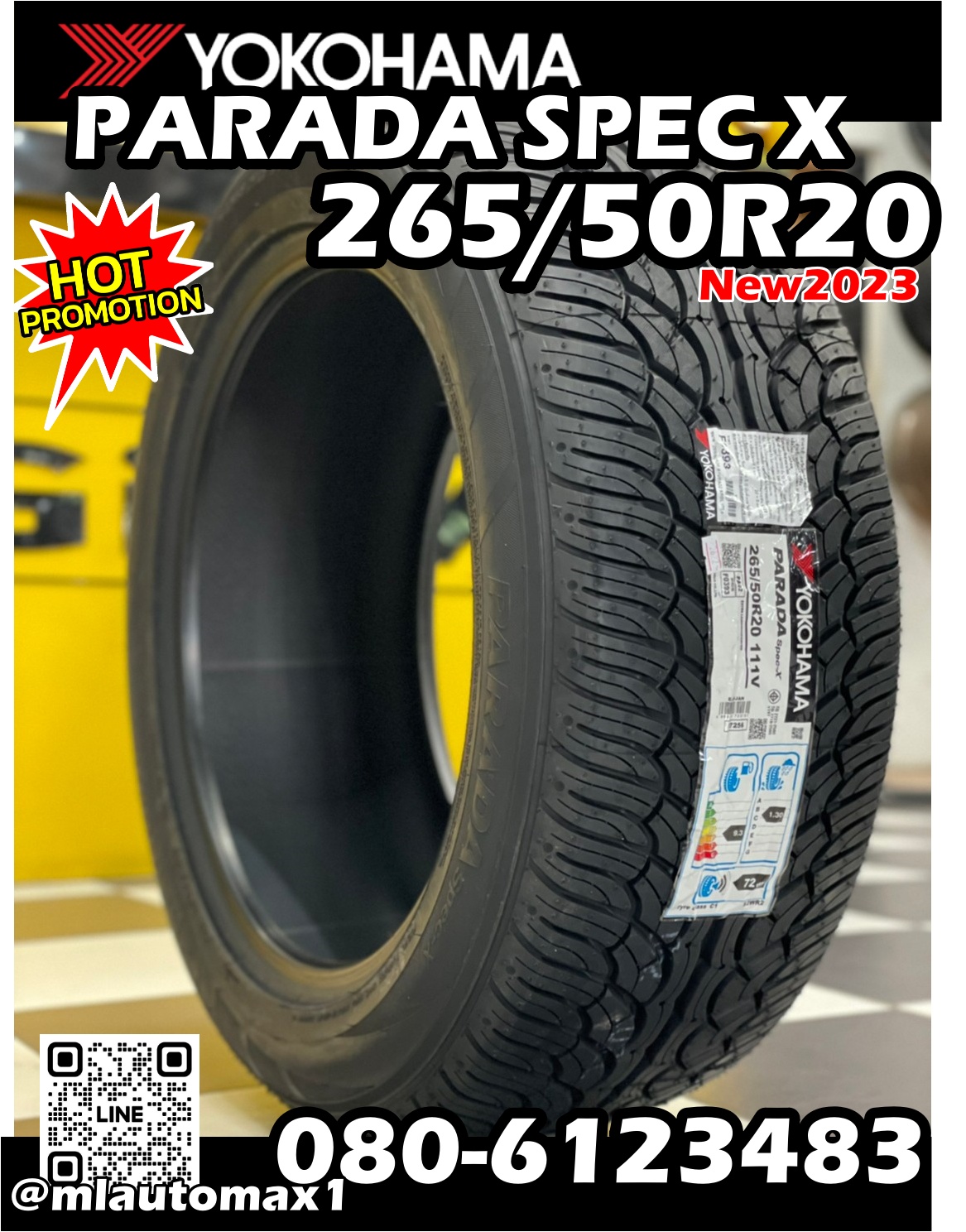 ยางใหม่ YOKOHAMA PARADA Spec-X 265/50R20 ยางสมรรถนะสูง ยางปี2023