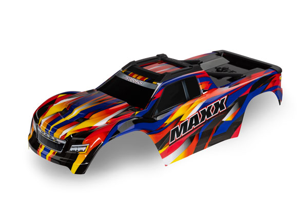 8918P Body, Maxx®, yellow (painted, decals applied) (fits Maxx® with extended chassis (352mm wheelbase))