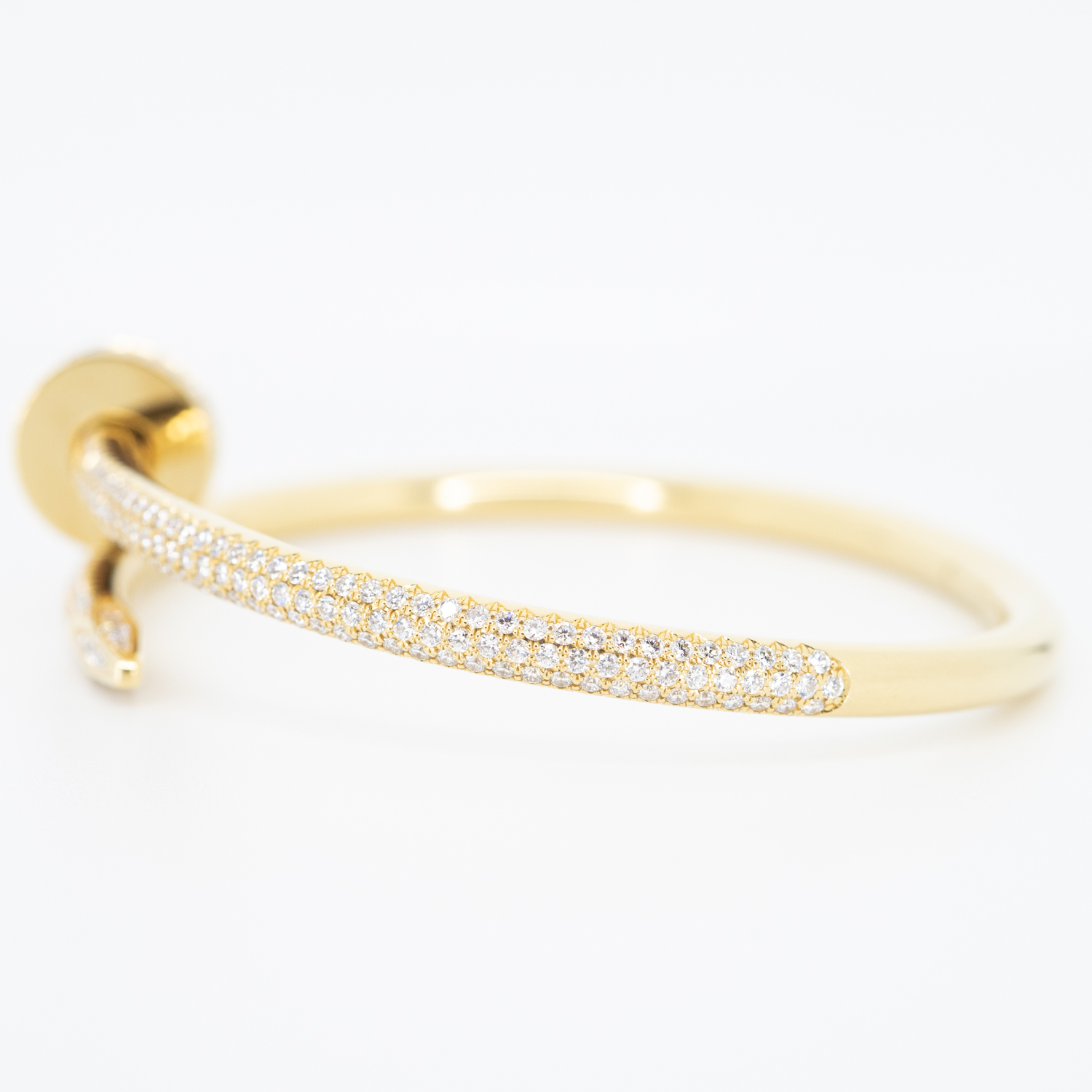 **Sold** แหวน Cartier Juste Un Clou Bracelet with Pave Diamond ทองคำ18K ไซส์ 16# (Used) +กล่องและการ์ดไทย2022