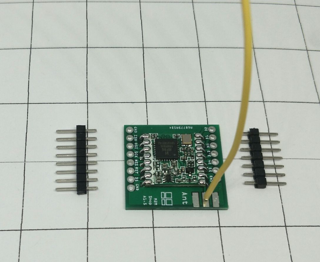 RFM95 or SX1276 Shield สำหรับ Breadboard ใช้สายไฟเป็นสายอากาศ