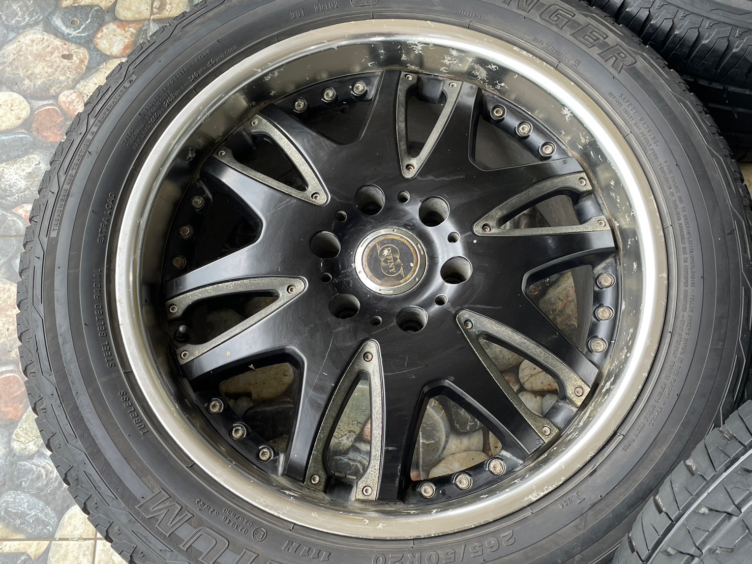 #ล้อแม็กซ์มือสองขอบ20 #Infinity 20x9 ET20 #6x139.7 สีดำขอบเงาพร้อมยาง 265/50R20 ยางปี20