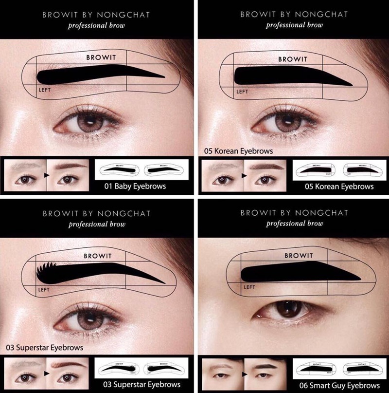 Browit by nongchat โครงสติ๊กเกอร์เขียนคิ้ว