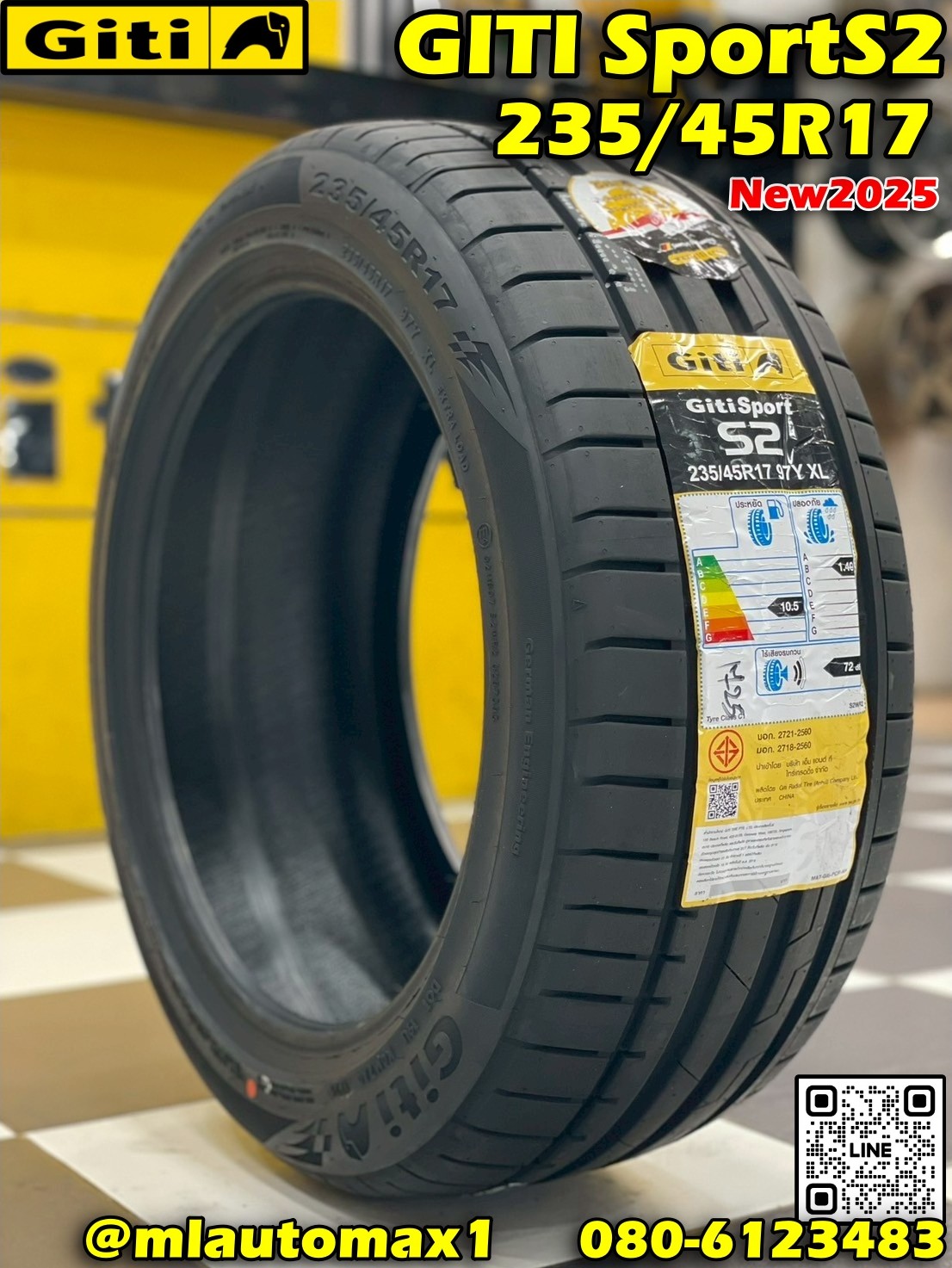 ยาง GitiSport S2 235/45R17 ยางใหม่ปี2025