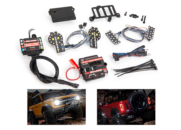 9290 Pro Scale® LED light set, Ford Bronco (2021), complete with power module (includes headlights, tail lights, & distribution block) (fits #9211 body)