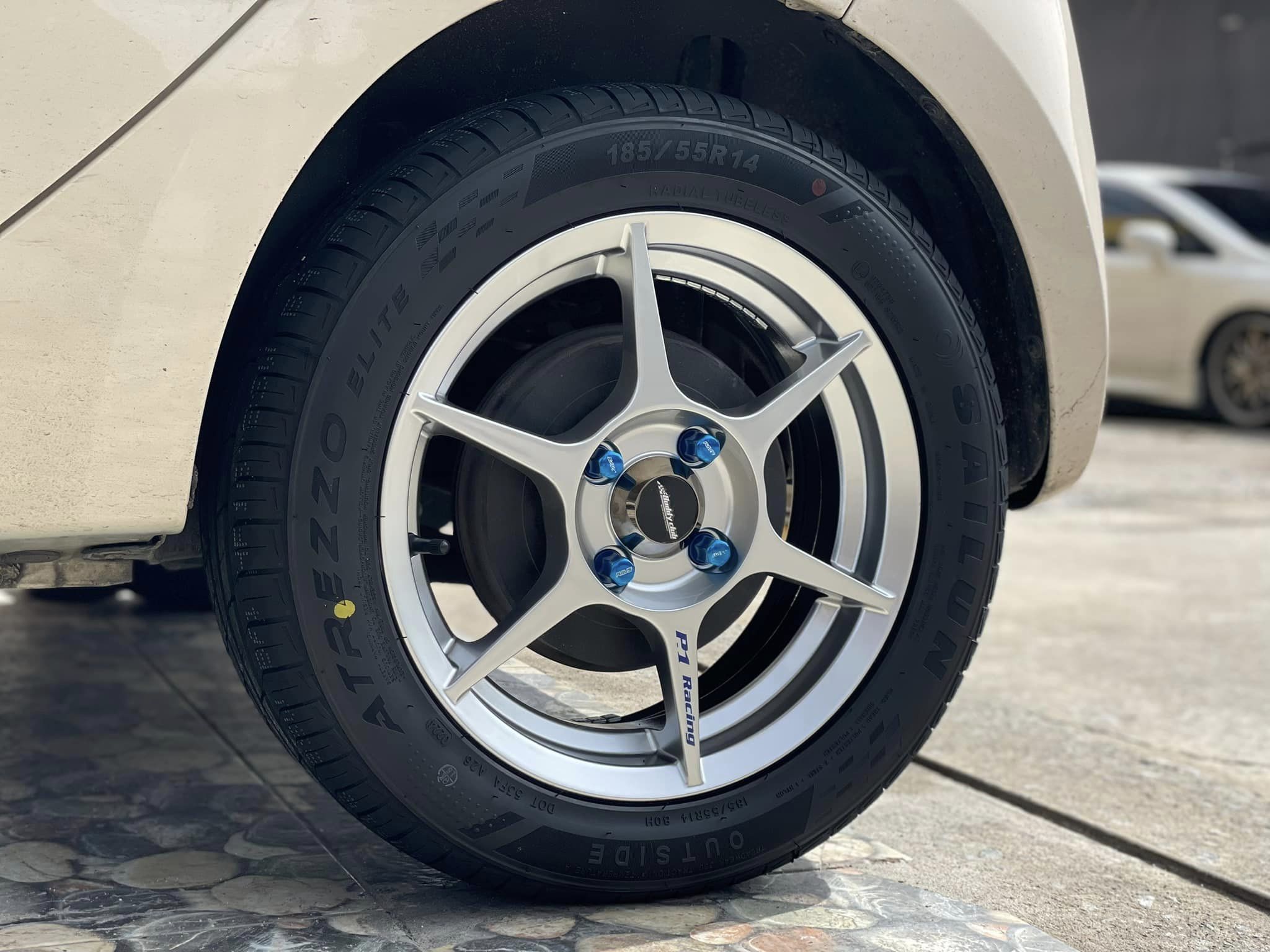 🚘 #Volt_City EV🛞 🛞 #SAILUN_ATREZZO ECO 185/55R14 ยางสปอร์ตคุณภาพดี 🛞 #ล้อแม็กซ์SSW Model204สีเทากันท14X5.5 ET38 4X100