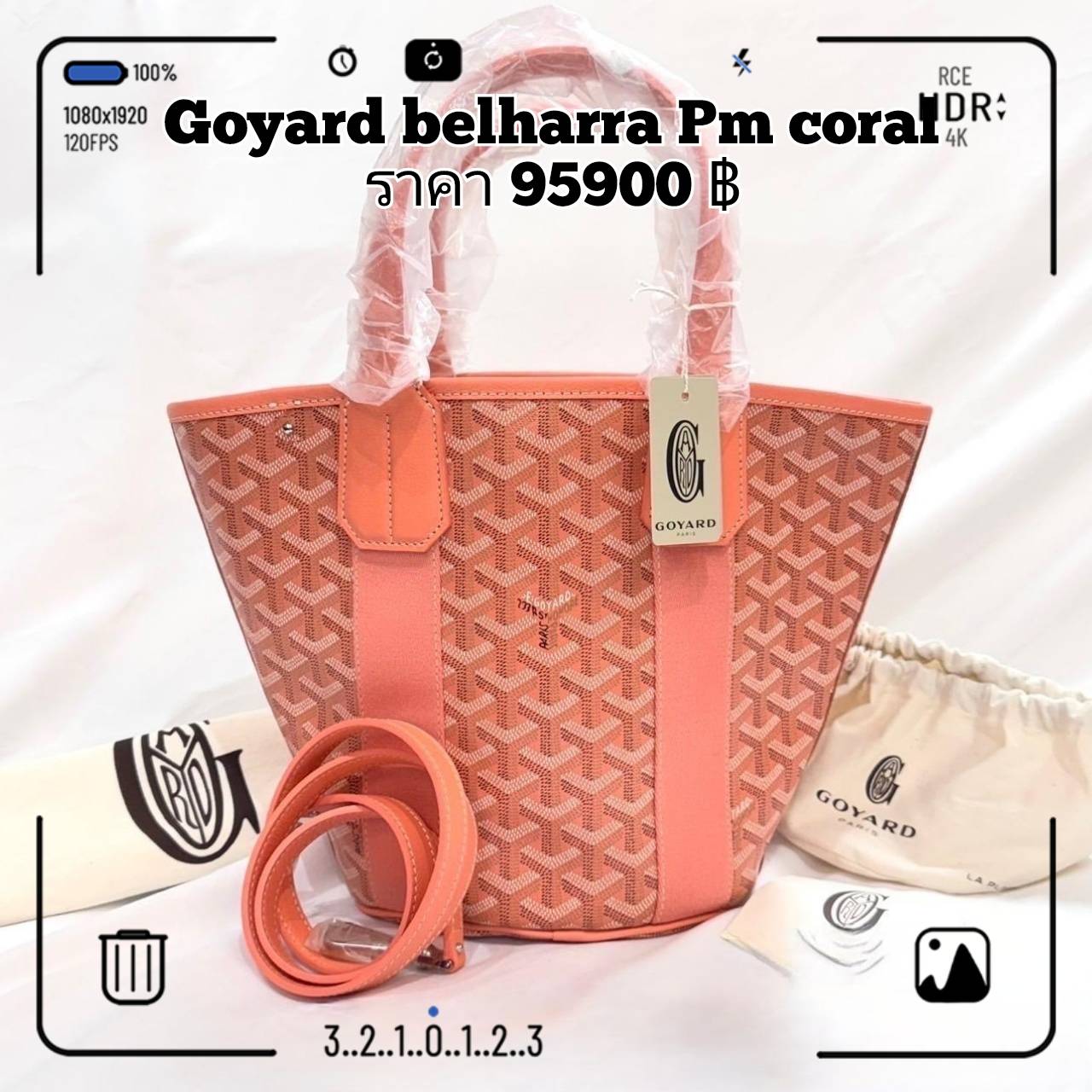 Goyard Belharra PM Bag สีชมพู
