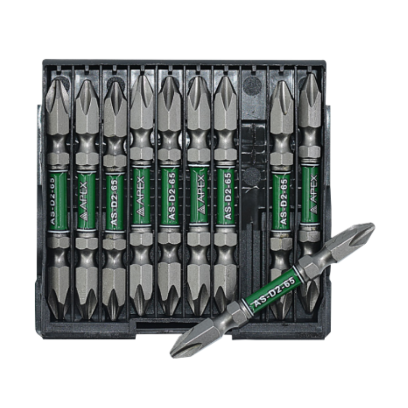 ดอกไขควงลม 2 หัว 10 ตัวชุด D2 PH2x65 No.AS-D2-65 APEX