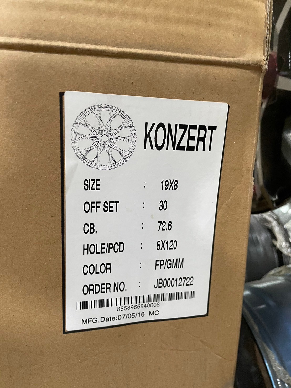 ล้อแม็กใหม่ขอบ19 #SSW_KONZERT 19x8 ET30 5x120 19x9 ET37 5x120