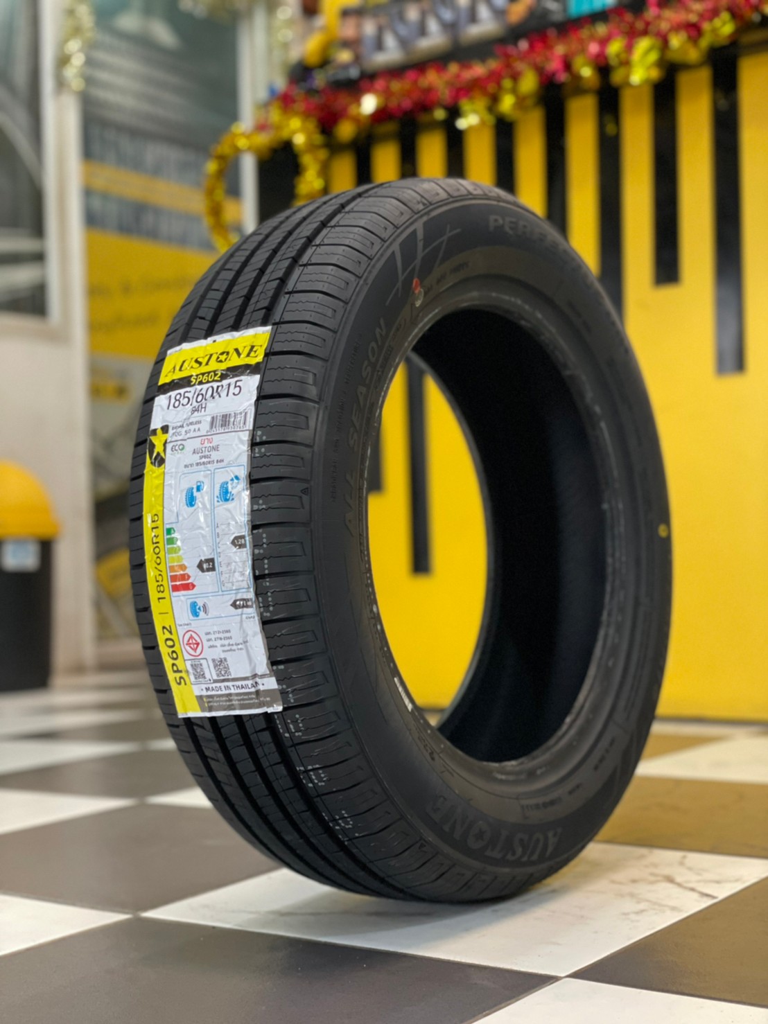 185/60R15 ยางใหม่AUSTONE SP602 ยางใหม่ปี2023