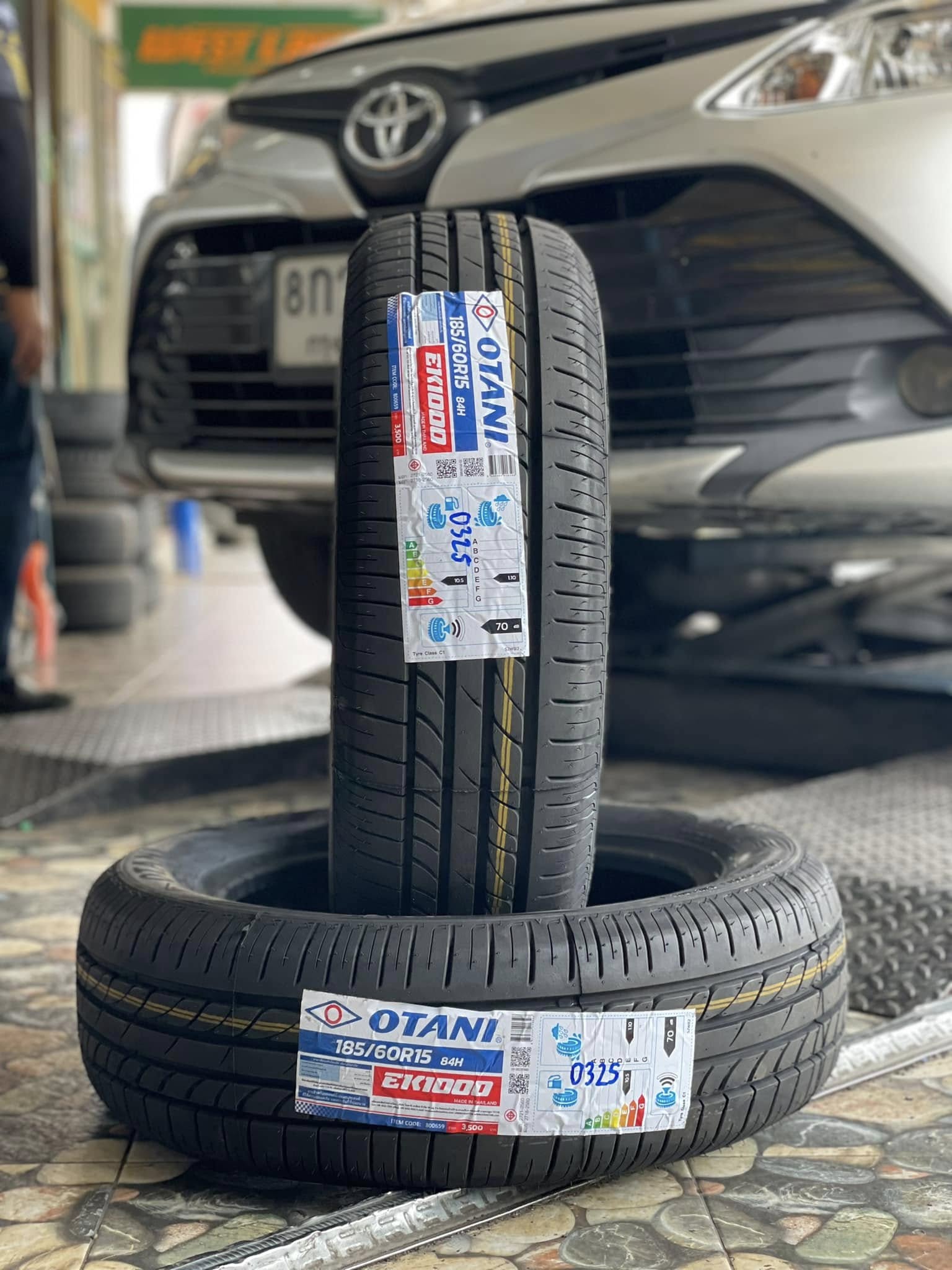 🚘 #TOYOTA_VIOS🛞 เปลี่ยนยาง #OTANI #EK1000 185/60R15