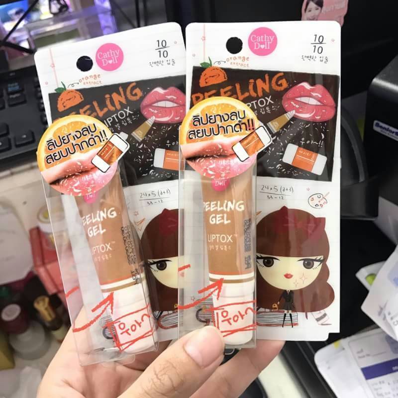 Chathy doll peeling gel liptox(ลิปยางลบสครับริมฝีปาก)