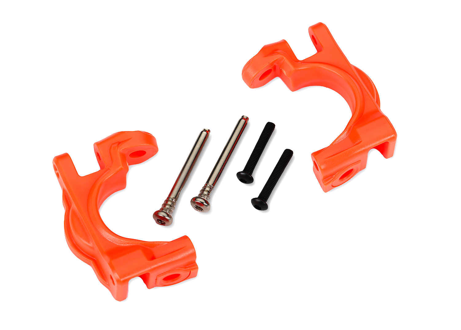 9032T Caster blocks (c-hubs), extreme heavy duty, orange (left & right)/ 3x32mm hinge pins (2)/ 3x20mm BCS (2) (for use with #9080 upgrade kit)