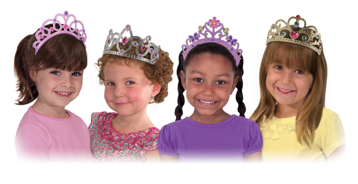 8525 Dress-up Tiaras 4 Pcs