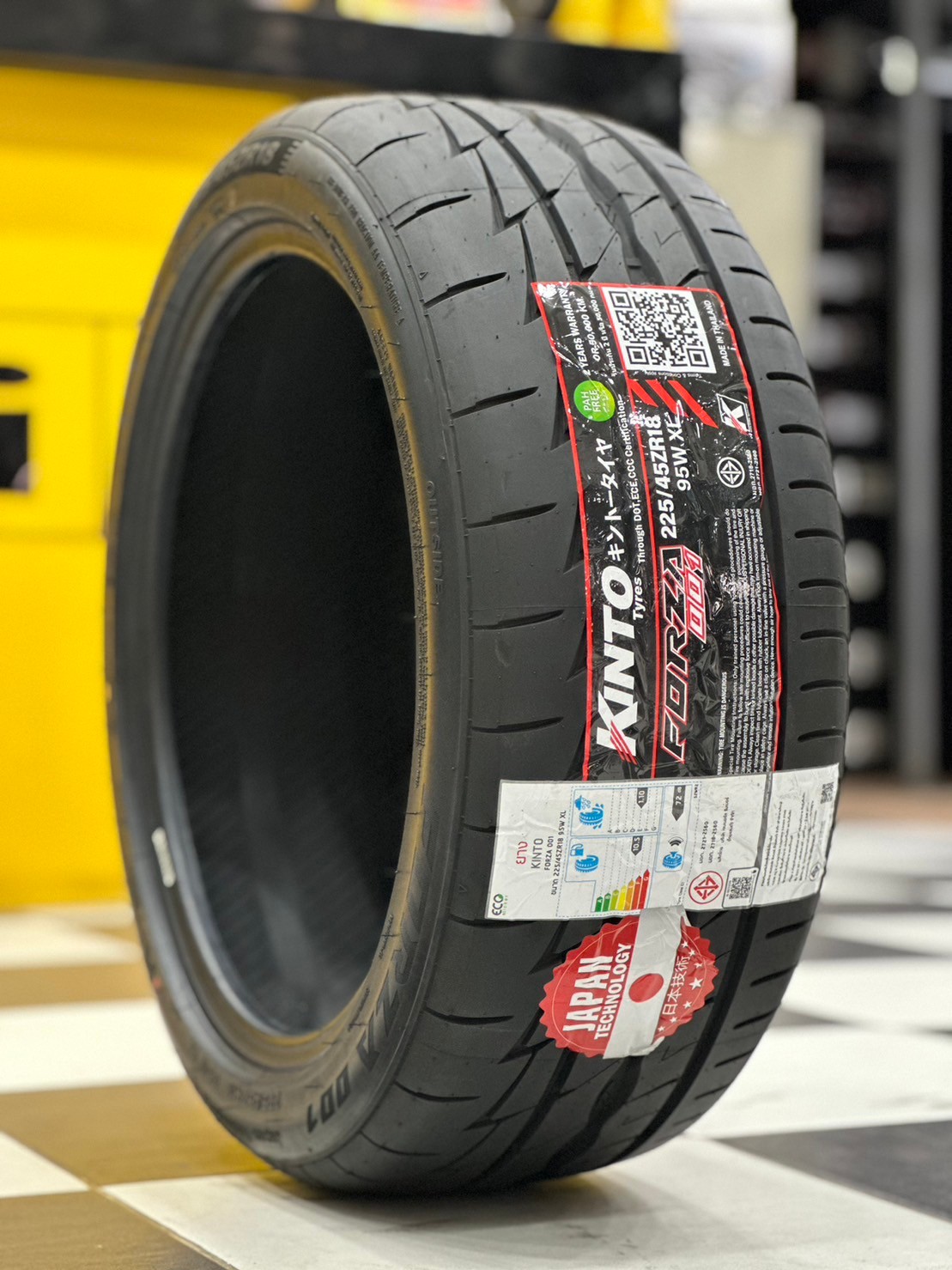 KINTO FORZA 001 Treadwear 280 225/45R18 ยางใหม่ปี2024