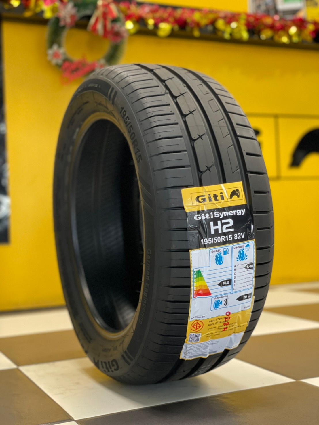 Giti Synergy H2 195/50R15 ยางใหม่ปี2023 ราคาโปรโมชั่นพิเศษ พร้อมติดตั้งฟรี