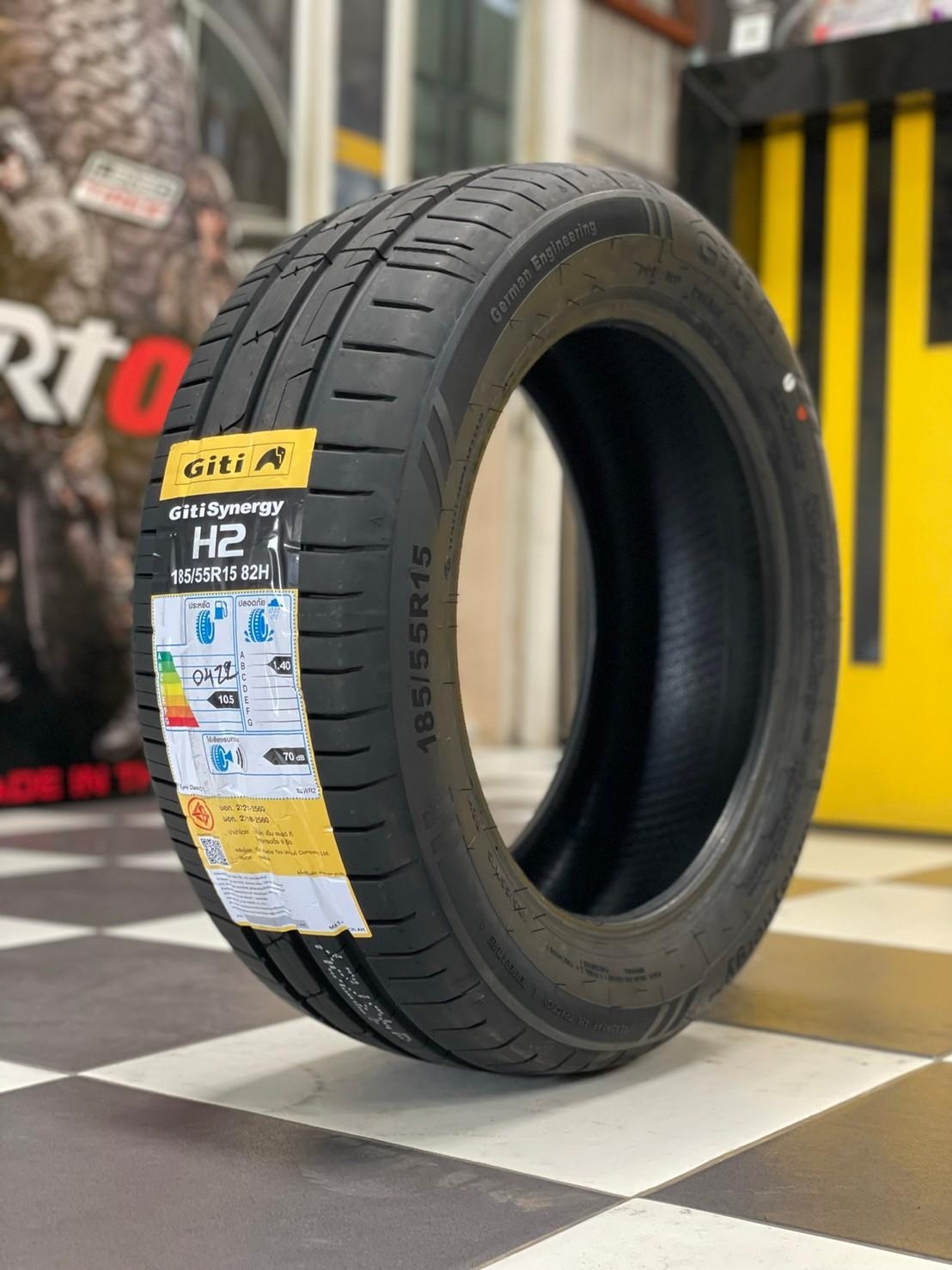 185/55R15 GITI SynergyH2 ยางใหม่ปี2022 ราคาโปรโมชั่นพิเศษ พร้อมติดตั้งฟรี