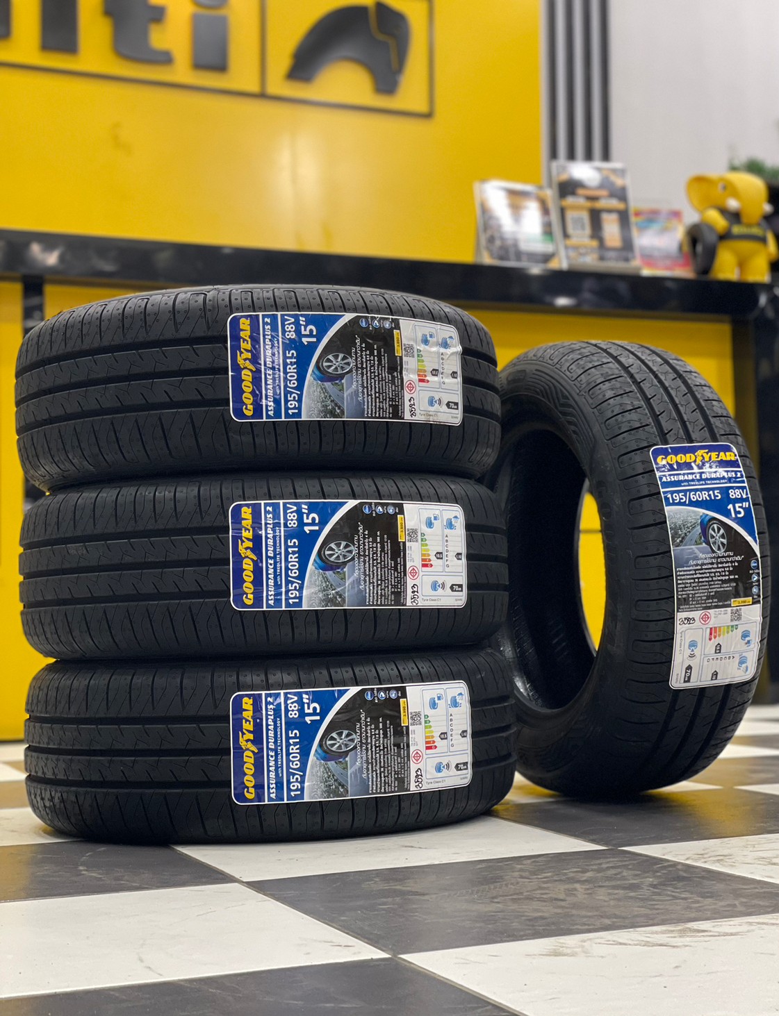 195/60R15 GOODYEAR รุ่น #ASSURANCE DURAPLUS 2 🔥 🔥🔥🔥