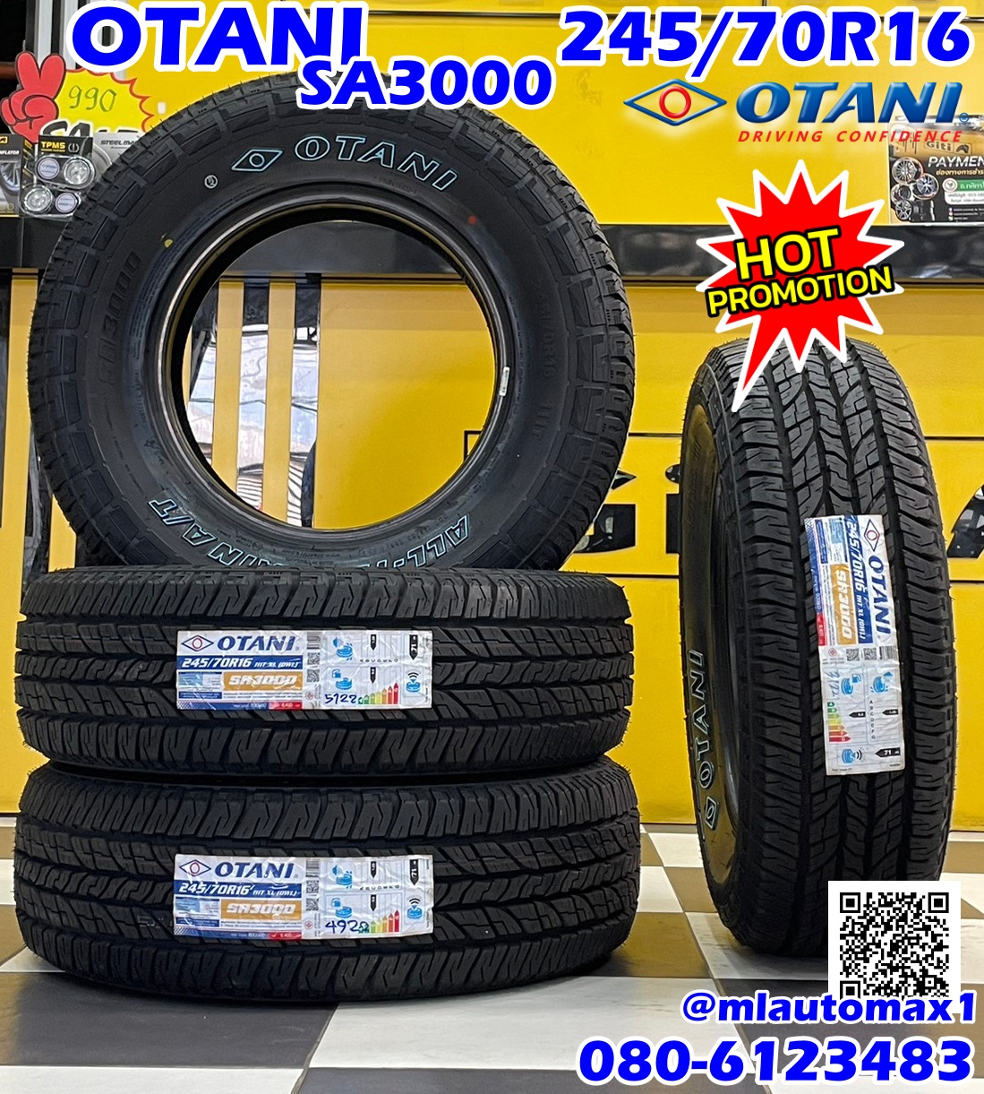 OTANI SA3000 245/70R16 ยางใหม่ปี2022 ราคาโปรโมชั่นพิเศษโทรสอบถามได้ค่ะ