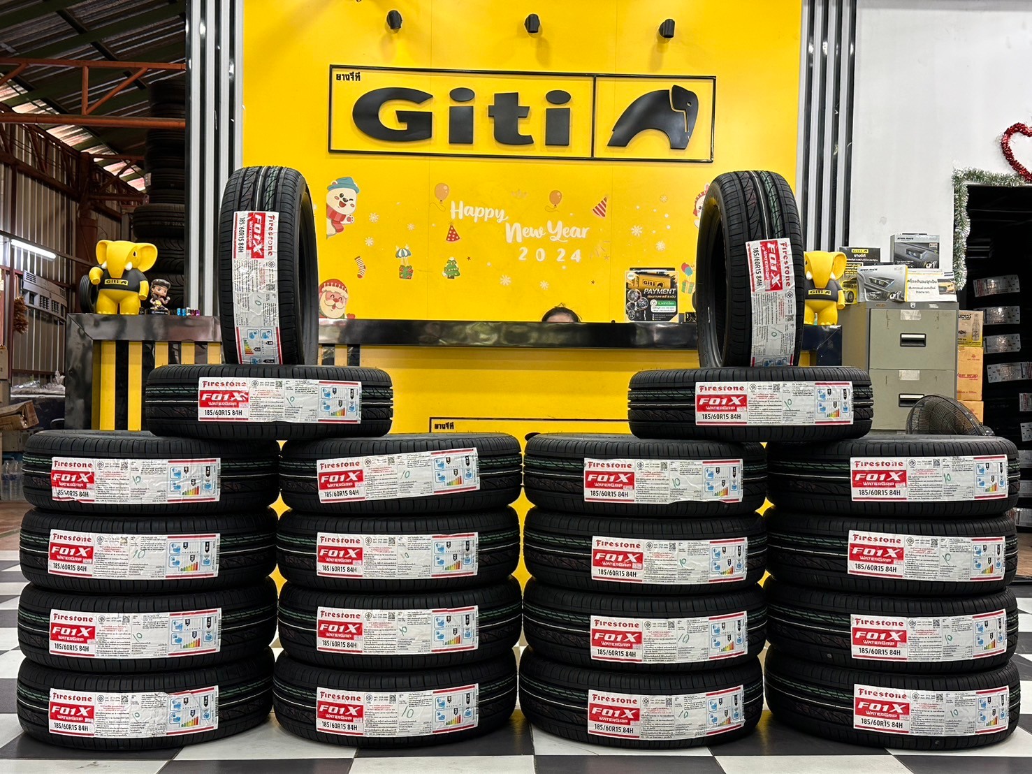 #ยางไฟร์สโตน #Firestone #F01X 185/60R15 ยางใหม่ปี2024 ราคา่โปรโมชั่นพิเศษ สินค้ามีจำนวนจำกัด