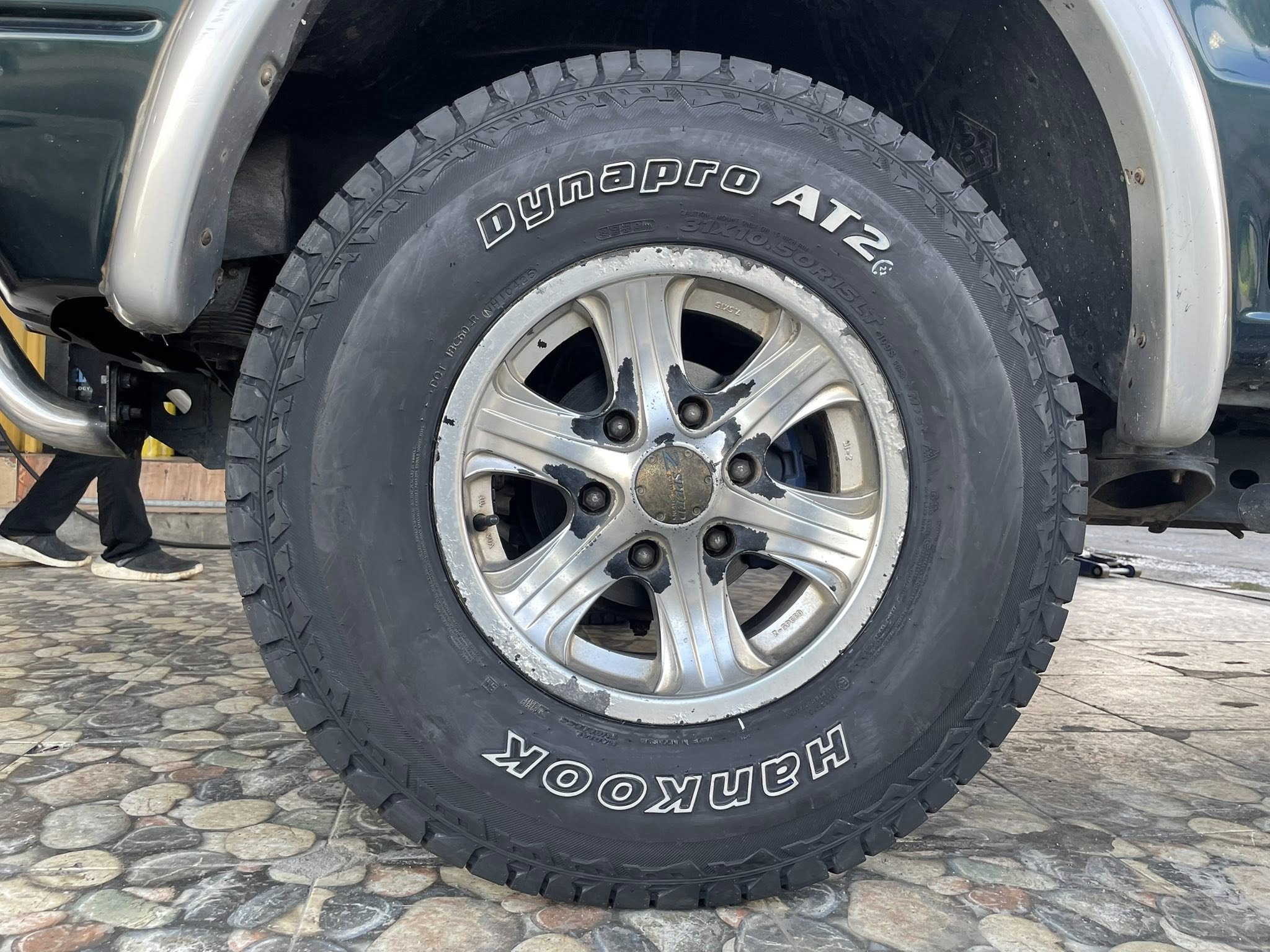 🛞❤️ #FORD_RANGER 🚘เปลี่ยนยาง 🛞🐘#HANKOOK_AT2_31X10.5R15