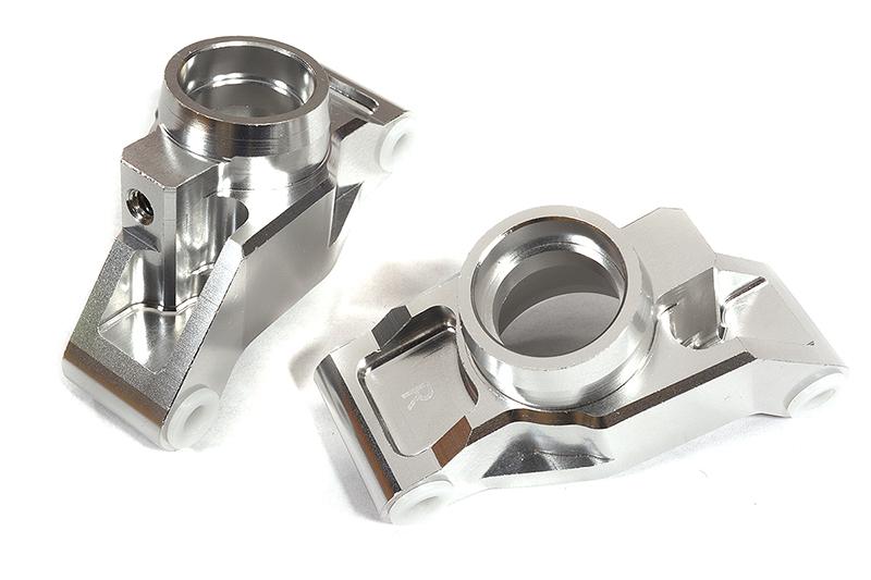 INT-C29373SILVER Billet Machined Rear Hub Carriers for Traxxas 1/10 Maxx Truck 4S