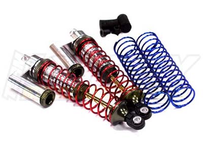 INT-T7964SILVER MSR9 Rear Piggyback Shocks for 1/10 Stampede 2WD, Rustler, Slash 2WD (L=102mm)
