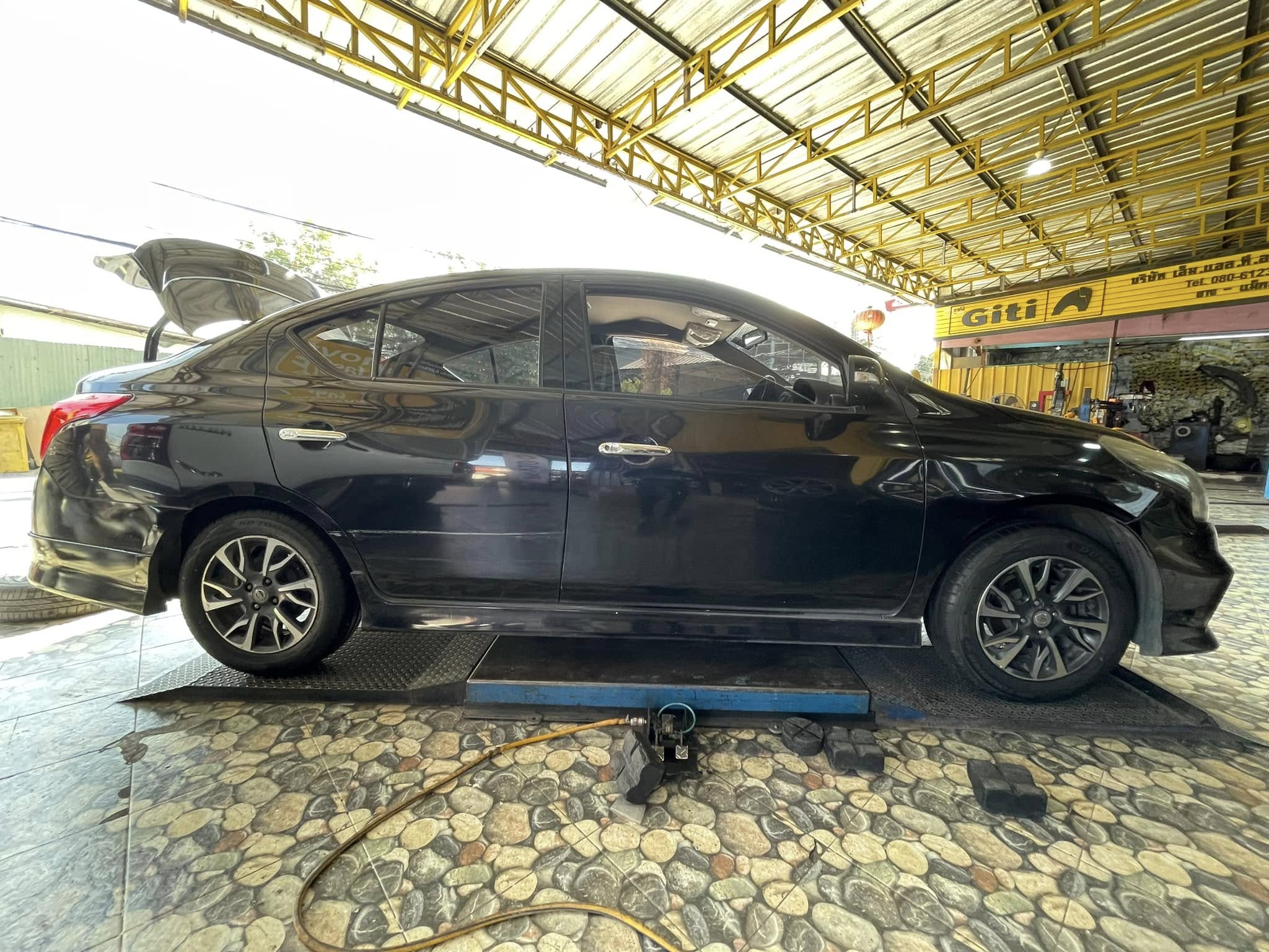 🛞❤️ #NISSAN_ALMERA 🚘เปลี่ยนยาง 🐘#DUNLOP #SP #TOURING #R1 195/60R15 ❤️ 🛞 #บริการตั้งลงศูนย์🛠