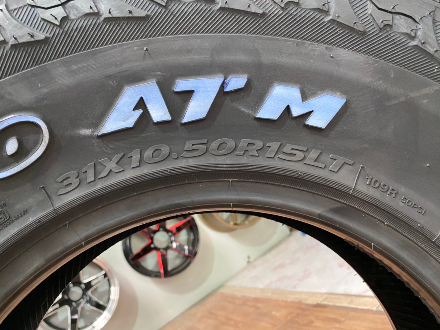 ยางใหม่Hankook Dynapro AT-M 31x10.5R15 (RF10)ยางผลิตปี20 ตัวหนังสือสีขาว