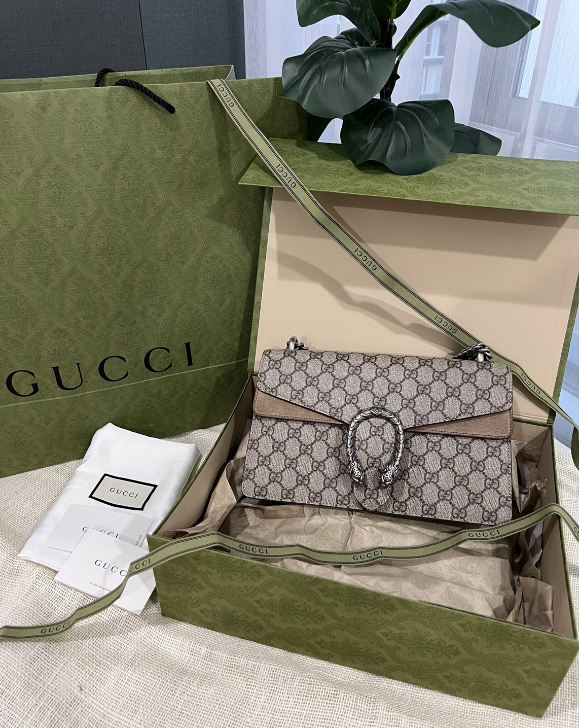 กระเป๋าแบรนด์Gucci Dionysus Small ปีกเบจ ปี21ของแท้ มือสอง