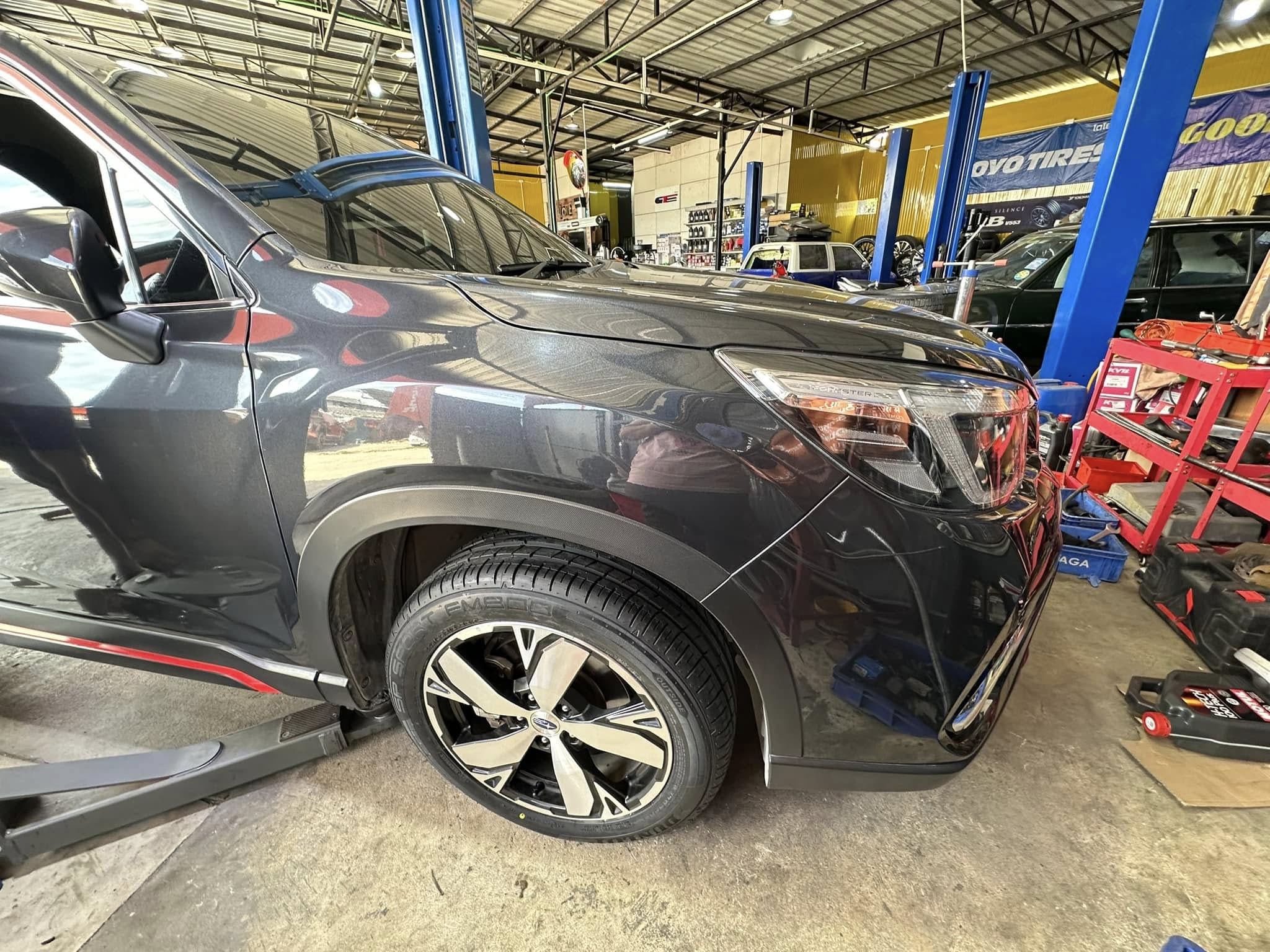 #SUBARU_FORESTER เปลี่ยนยาง ยางใหม่ DUNLOP SP SPORT FM800 225/55R18 ยางใหม่ปี2024 (โปรโมชั่นพิเศษ)