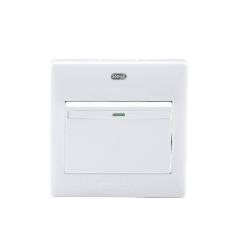 HACO สวิตช์ 2 ทาง 1 ช่องพร้อมหน้ากาก รุ่น M3-S12 สีขาว