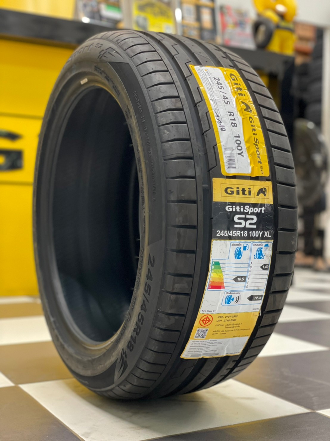 245/45R18 Giti SportS2 ยางใหม่ปี2022 ยางสปอร์ต ยางรถยนต์คุณภาพดี สมรรถนะสูง ราคาโปรโมชั่นพิเศษ พร้อมติดตั้งฟรี